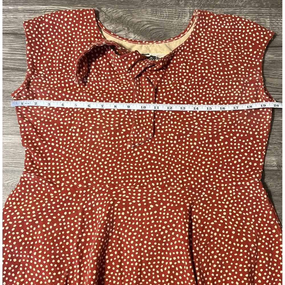 Effie's Heart The Ready Dress in Chamomile Print Burnt Orange Polka Dot Size 1X - Picture 6 of 9